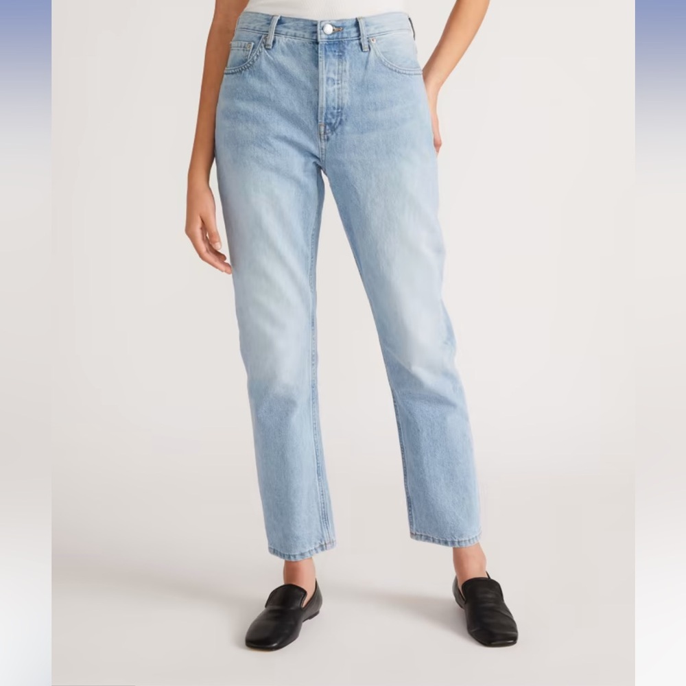 Everlane 90s cheeky Jean 26 ankle vintage sunbleached blue